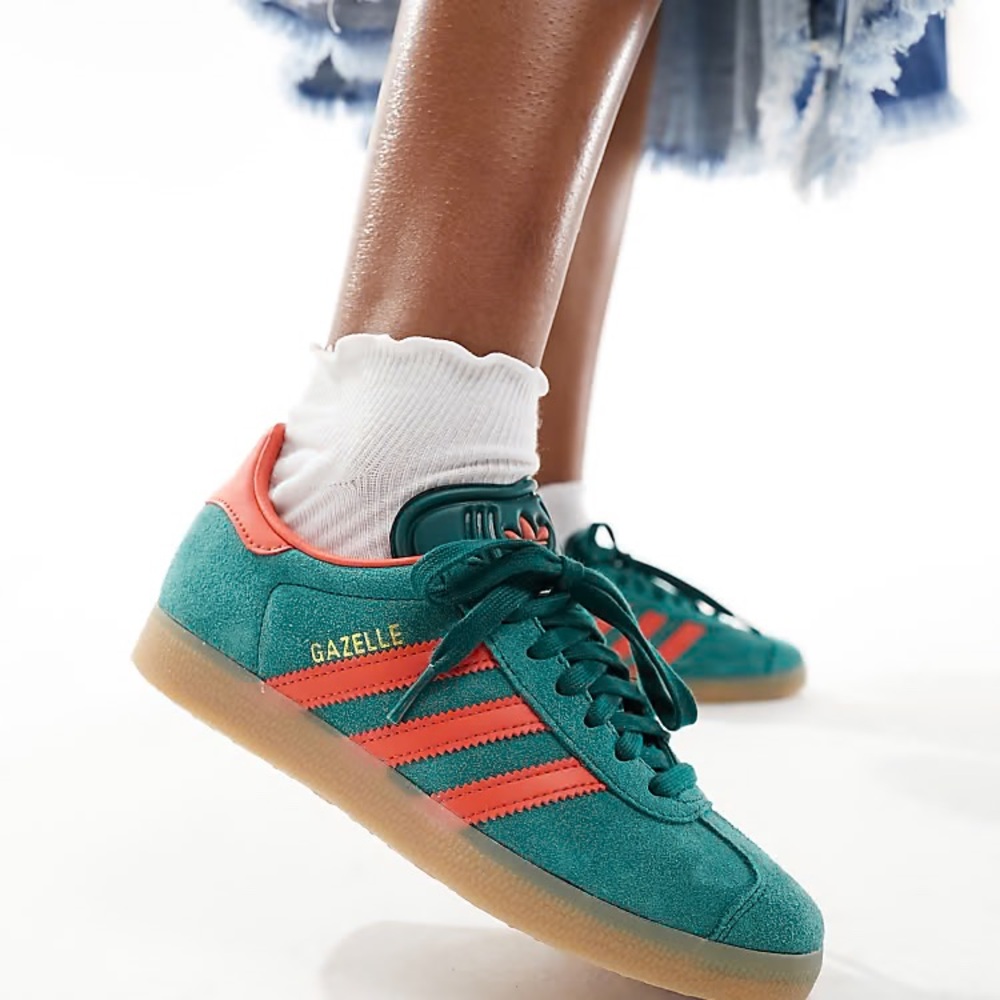 Adidas Green and Orange Gazelle